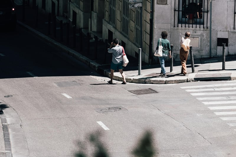 Woman walking in the city